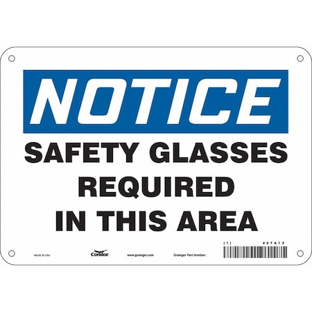 Condor Safety Sign, 7 in Height, 10 in Width, Aluminum, Vertical Rectangle, English, 467A13 467A13