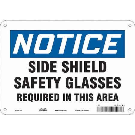 Condor Safety Sign, 7 in Height, 10 in Width, Aluminum, Vertical Rectangle, English, 467A28 467A28