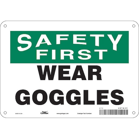 Condor Safety Sign, 7 in Height, 10 in Width, Aluminum, Vertical Rectangle, English, 467A48 467A48