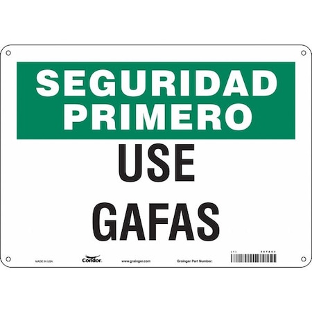 Condor Safety Sign, 14" W, 10" H, 0.032" Thickness 467A64