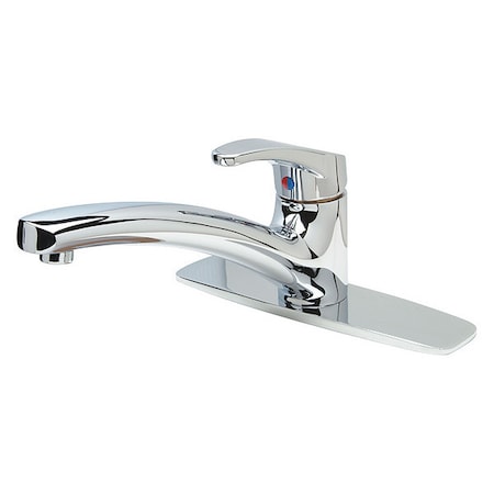 Zurn Manual Low Arc Kitchen Faucet, 8" Mount, Chrome 1 Hole Z82300-XL-CP8