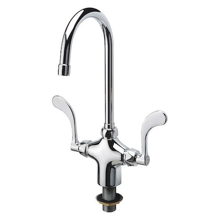 Zurn Wristblade Handle Laboratory Faucet, 1-7/8" Mount, Chrome 1 Hole Z826B4-XL