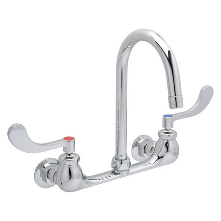 Zurn Gooseneck Kitchen/Bathroom Faucet, Manual, 8" Mount, 3 Hole Z842B4-XL