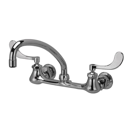 Zurn Wristblade Handle Low Arc Service Sink Faucet, 7-1/4" to 8-3/4" Mount, Chrome 2 Hole Z842J4-XL