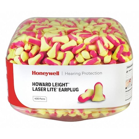 Honeywell Howard Leight Laser Lite(R) Ear Plug Dispenser Refill, Foam, Contoured-T, 32 dB NRR, Uncorded, 400 Pairs Per Pkg HL400-LL-REFILL