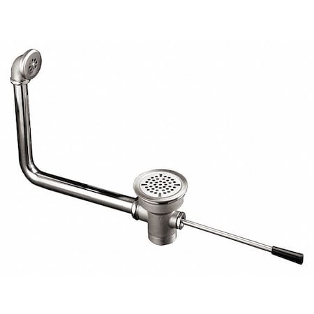 Encore Plumbing Flat Strainer Lever Handle Waste Drain with Overflow, 2" Pipe Dia., Cast Brass D10-7415-IB