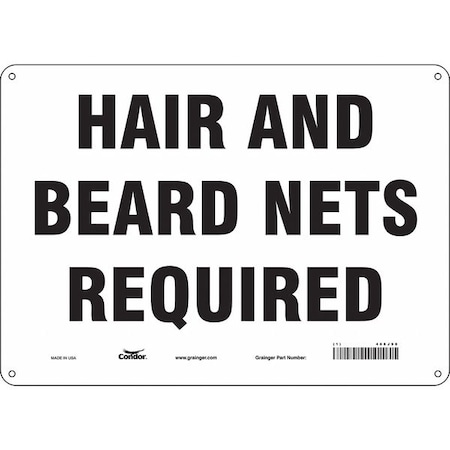 Condor Safety Sign, 10 in Height, 14 in Width, Aluminum, Horizontal Rectangle, English, 468J98 468J98