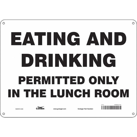 Condor Eating And Drinking Permitted Only In The Lunch Room, 14 in x 10 in, Horizontal Rectangle, 468J13 468J13