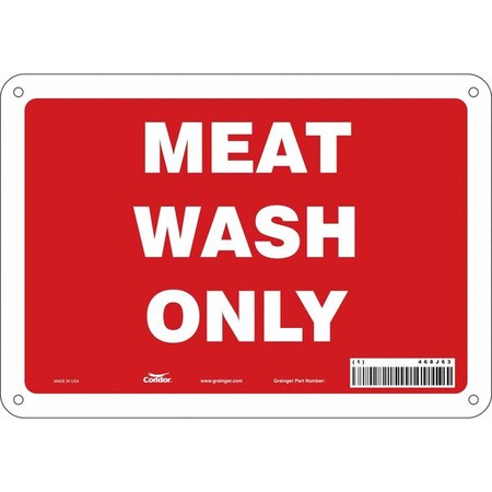 Condor Meat Wash Only, 10 in W x 7 in H, Vertical Rectangle, Polyethylene, 468J63 468J63