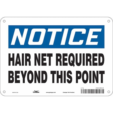 Condor Safety Sign, 7 in Height, 10 in Width, Aluminum, Vertical Rectangle, English, 468K90 468K90
