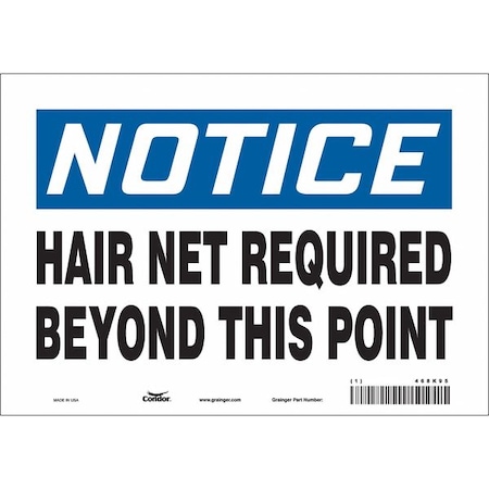 Condor Safety Sign, 7 in Height, 10 in Width, Vinyl, Vertical Rectangle, English, 468K95 468K95