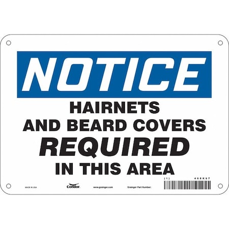 Condor Safety Sign, 7 in Height, 10 in Width, Aluminum, Vertical Rectangle, English, 468K97 468K97