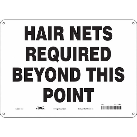 Condor Safety Sign, 10 in Height, 14 in Width, Polyethylene, Horizontal Rectangle, English, 468K07 468K07
