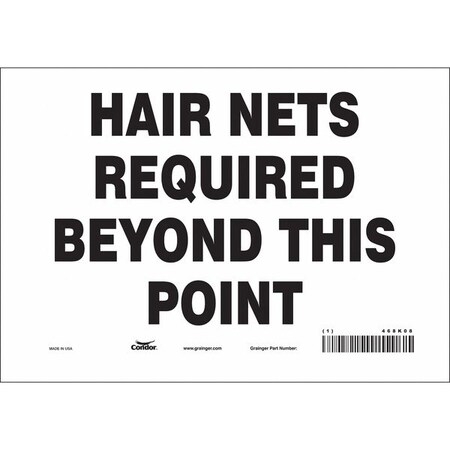 Condor Safety Sign, 7 in Height, 10 in Width, Vinyl, Vertical Rectangle, English, 468K08 468K08