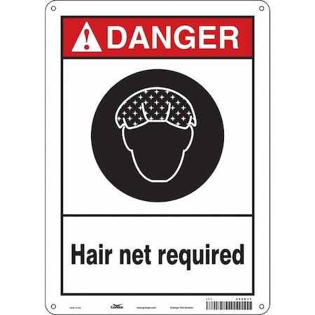 Condor Safety Sign, 14 in Height, 10 in Width, Polyethylene, Vertical Rectangle, English, 468K32 468K32