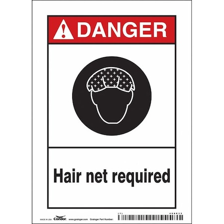 Condor Safety Sign, 5" W, 7" H, 0.004" Thickness, 468K33 468K33
