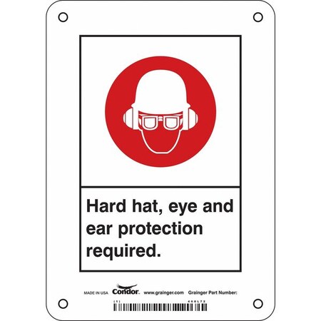 Condor Safety Sign, 5" Wx7" H, 0.055" Thickness 468L72