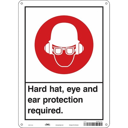 Condor Safety Sign, 14 in Height, 10 in Width, Polyethylene, Vertical Rectangle, English, 468L74 468L74