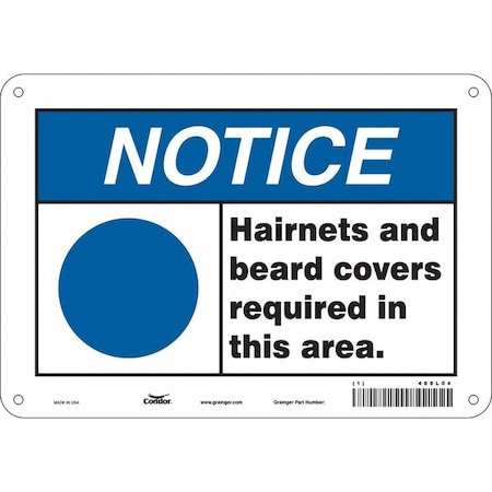 Condor Safety Sign, 7 in Height, 10 in Width, Aluminum, Vertical Rectangle, English, 468L04 468L04