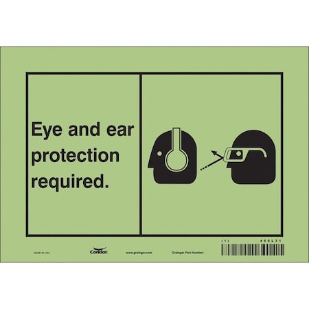 Condor Safety Sign, 10" Wx7" H, 0.010" Thickness, 468L31 468L31