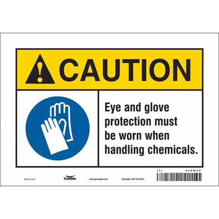 Condor Safety Sign, 7 in Height, 10 in Width, Vinyl, Vertical Rectangle, English, 468M92 468M92
