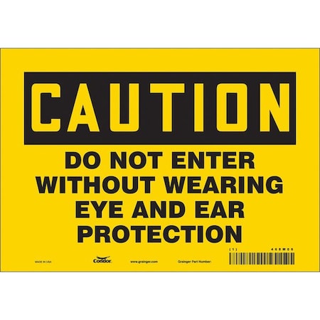 Condor Safety Sign, 7 in Height, 10 in Width, Vinyl, Vertical Rectangle, English, 468M06 468M06