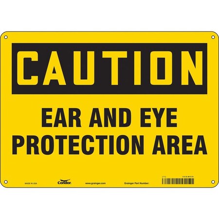 Condor Safety Sign, 10 in Height, 14 in Width, Aluminum, Horizontal Rectangle, English, 468M09 468M09