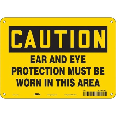 Condor Safety Sign, 7 in Height, 10 in Width, Aluminum, Vertical Rectangle, English, 468M29 468M29