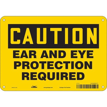 Condor Safety Sign, 7 in Height, 10 in Width, Aluminum, Vertical Rectangle, English, 468M37 468M37