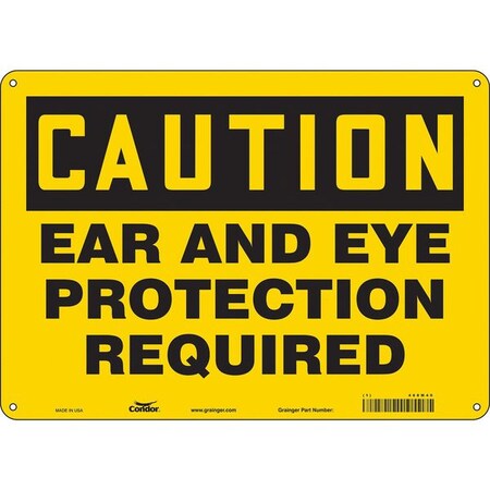 Condor Safety Sign, 10 in Height, 14 in Width, Polyethylene, Horizontal Rectangle, English, 468M40 468M40