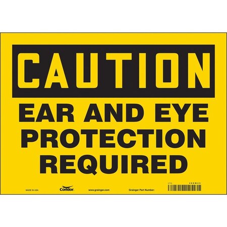 Condor Safety Sign, 10 in Height, 14 in Width, Vinyl, Horizontal Rectangle, English, 468M43 468M43