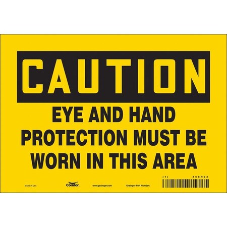 Condor Safety Sign, 7 in Height, 10 in Width, Vinyl, Vertical Rectangle, English, 468N03 468N03