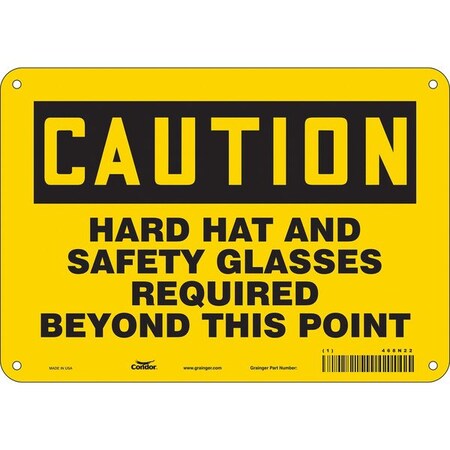 Condor Safety Sign, 7 in Height, 10 in Width, Aluminum, Vertical Rectangle, English, 468N22 468N22