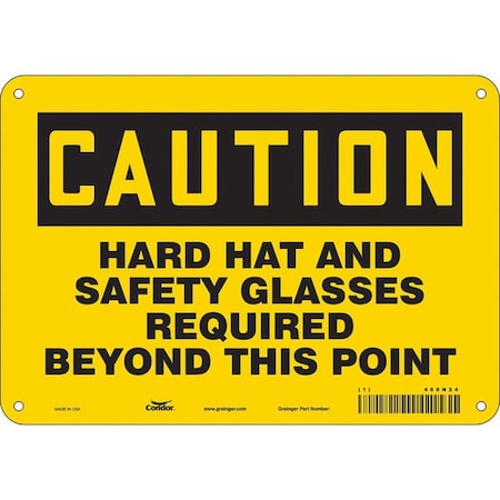Condor Safety Sign, 7 in Height, 10 in Width, Polyethylene, Vertical Rectangle, English, 468N24 468N24