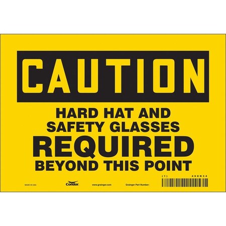 Condor Safety Sign, 7 in Height, 10 in Width, Vinyl, Vertical Rectangle, English, 468N34 468N34