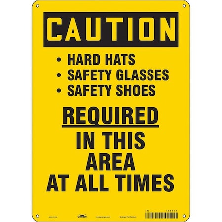 Condor Safety Sign, 14 in Height, 10 in Width, Aluminum, Vertical Rectangle, English, 468N37 468N37