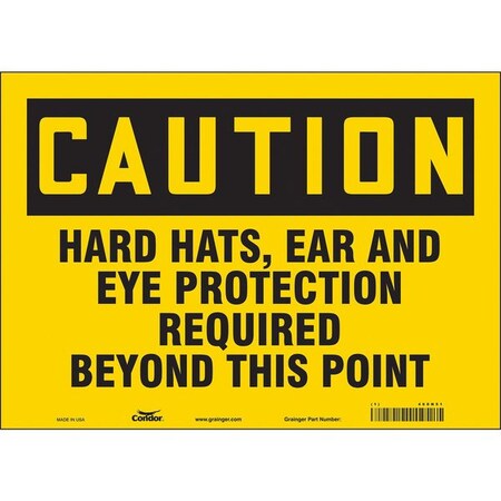 Condor Safety Sign, 10 in Height, 14 in Width, Vinyl, Horizontal Rectangle, English, 468N51 468N51