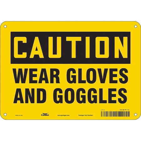 Condor Safety Sign, 7 in Height, 10 in Width, Aluminum, Vertical Rectangle, English, 468P73 468P73