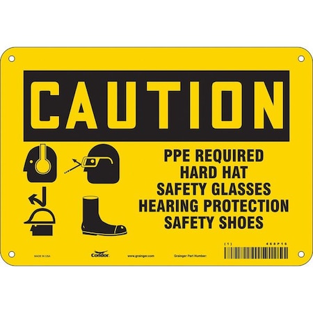 Condor Safety Sign, 7 in Height, 10 in Width, Aluminum, Vertical Rectangle, English, 468P16 468P16