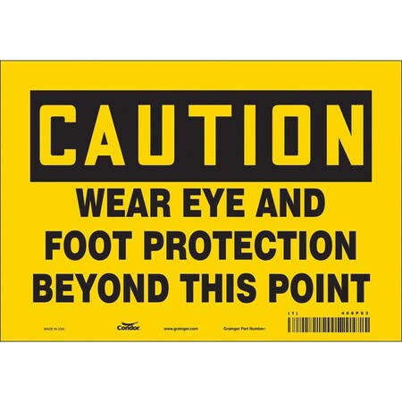Condor Safety Sign, 7 in Height, 10 in Width, Vinyl, Vertical Rectangle, English, 468P63 468P63
