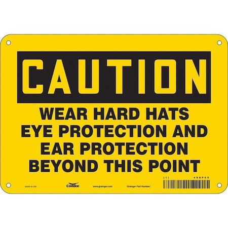 Condor Safety Sign, 7 in Height, 10 in Width, Aluminum, Vertical Rectangle, English, 468P65 468P65