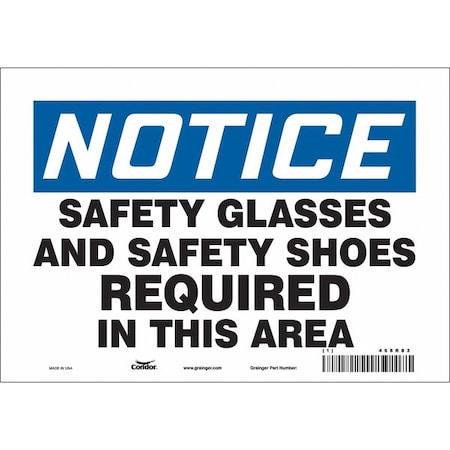 Condor Safety Sign, 7 in Height, 10 in Width, Vinyl, Vertical Rectangle, English, 468R83 468R83