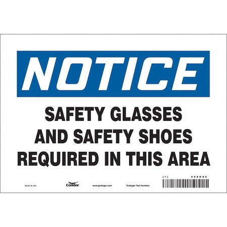 Condor Safety Sign, 7 in Height, 10 in Width, Vinyl, Vertical Rectangle, English, 468R90 468R90