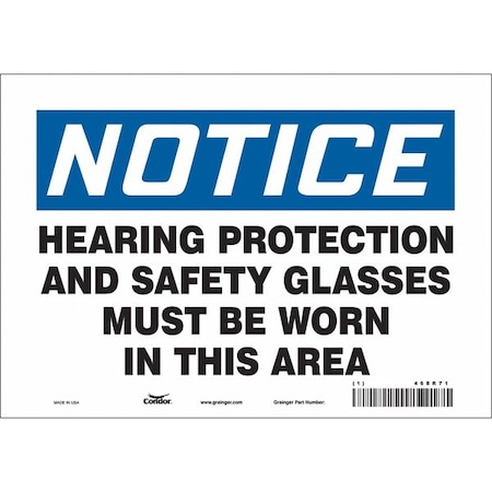 Condor Safety Sign, 7 in Height, 10 in Width, Vinyl, Vertical Rectangle, English, 468R71 468R71