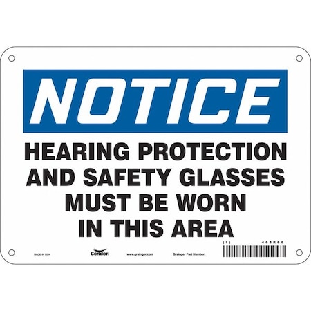 Condor Safety Sign, 7 in Height, 10 in Width, Aluminum, Vertical Rectangle, English, 468R66 468R66