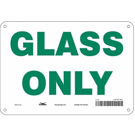 Condor Glass Only, 10 in W x 7 in H, Vertical Rectangle, Aluminum, 468T99 468T99