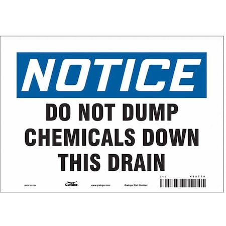 Condor Safety Sign, 7 in Height, 10 in Width, Vinyl, Vertical Rectangle, English, 468T78 468T78