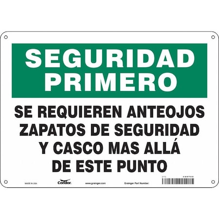 Condor Safety Sign, 14" Wx10" H, 0.032" Thickness 468T08