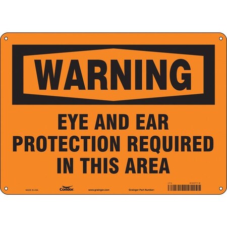 Condor Safety Sign, 10 in Height, 14 in Width, Aluminum, Horizontal Rectangle, English, 468T12 468T12