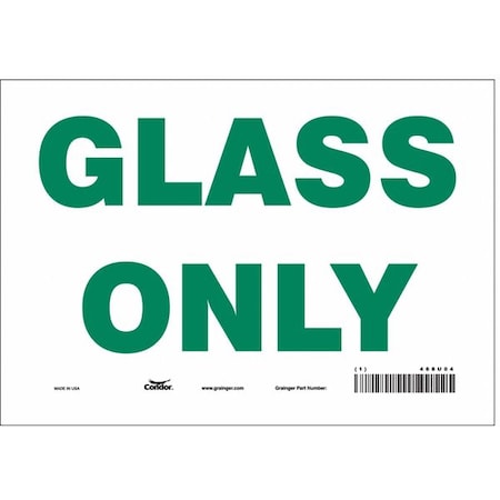 Condor Glass Only, 10 in W x 7 in H, Vertical Rectangle, Vinyl, 468U04 468U04
